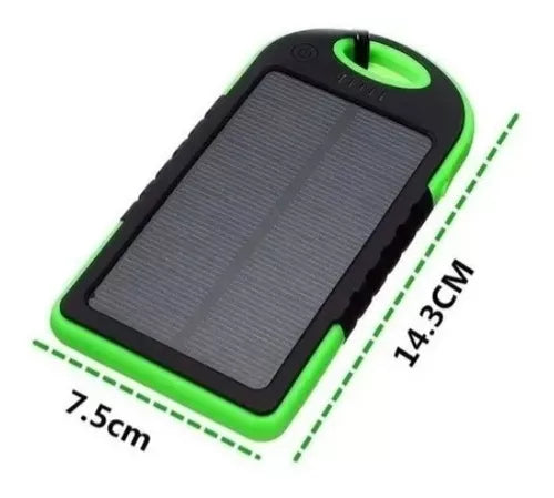 Cargador Portátil Viaje Llavero Power Bank Panel Solar Usb 10.000mah